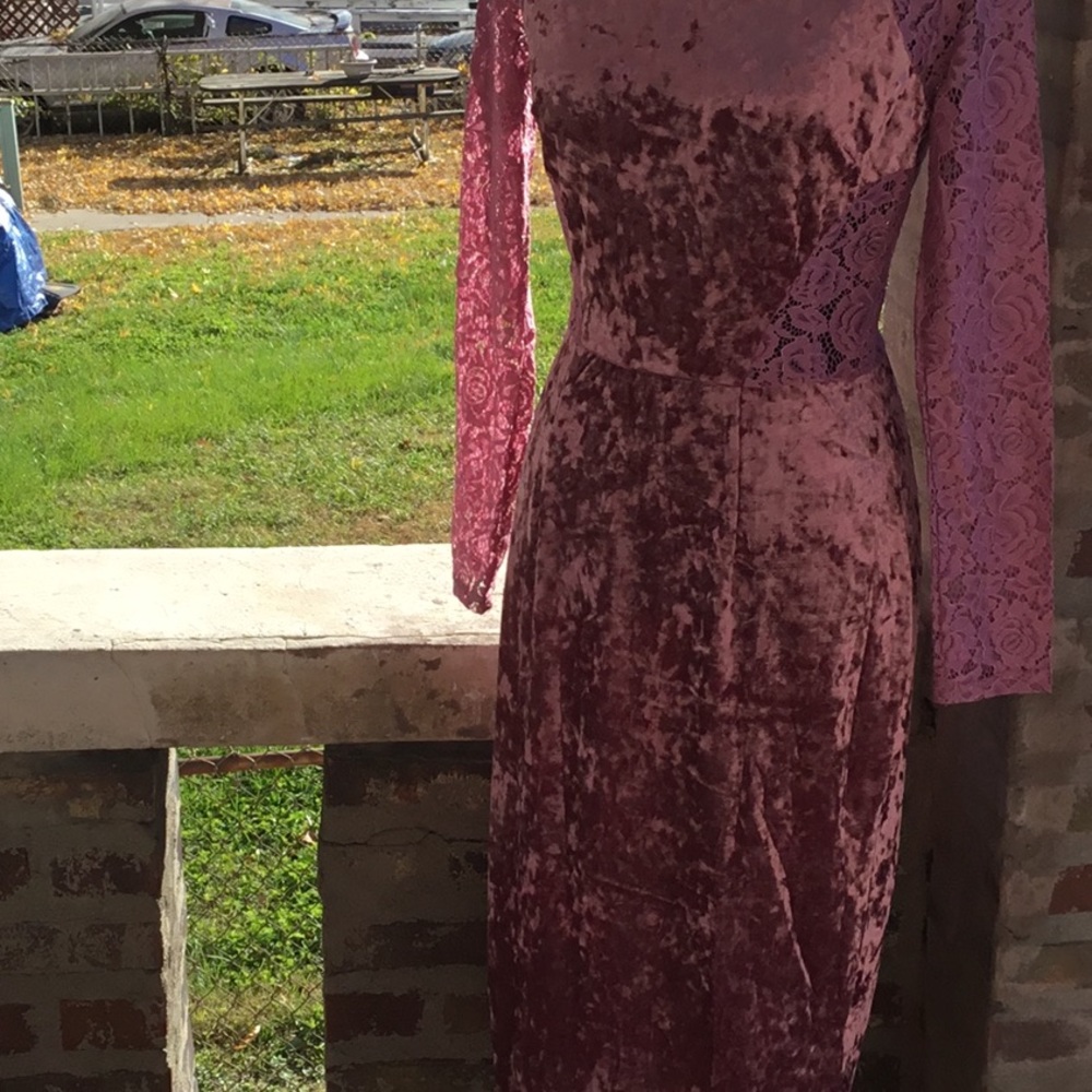 Pink mauve crushed dress. XXL